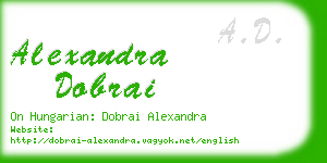 alexandra dobrai business card